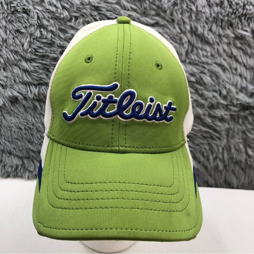 Titleist Hat Mens Large XL Green White Flex Golf Baseball Cap